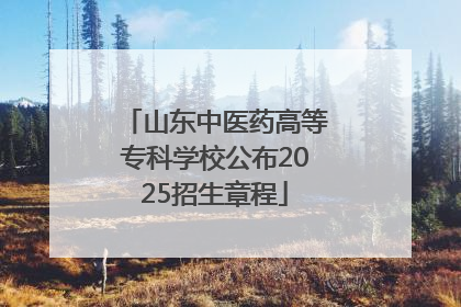 山东中医药高等专科学校公布2025招生章程