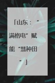 山东：“满格电”赋能“慧种田”