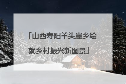 山西寿阳羊头崖乡绘就乡村振兴新图景