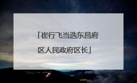 崔行飞当选东昌府区人民政府区长