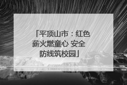 平顶山市：红色薪火燃童心 安全防线筑校园