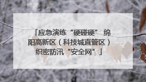 应急演练“硬碰硬” 绵阳高新区（科技城直管区）织密防汛“安全网”
