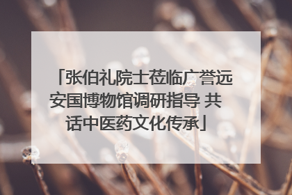 张伯礼院士莅临广誉远安国博物馆调研指导 共话中医药文化传承