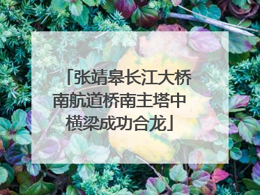 张靖皋长江大桥南航道桥南主塔中横梁成功合龙