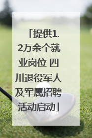 提供1.2万余个就业岗位 四川退役军人及军属招聘活动启动