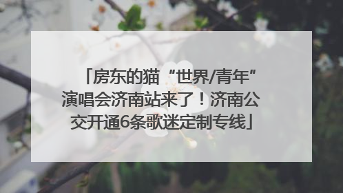 房东的猫“世界/青年”演唱会济南站来了！济南公交开通6条歌迷定制专线