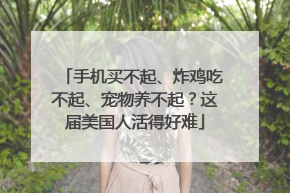 手机买不起、炸鸡吃不起、宠物养不起？这届美国人活得好难