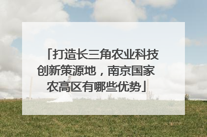 打造长三角农业科技创新策源地，南京国家农高区有哪些优势