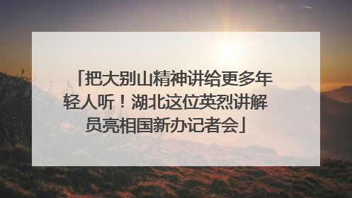 把大别山精神讲给更多年轻人听！湖北这位英烈讲解员亮相国新办记者会
