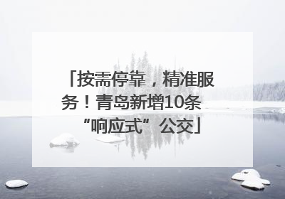 按需停靠，精准服务！青岛新增10条“响应式”公交