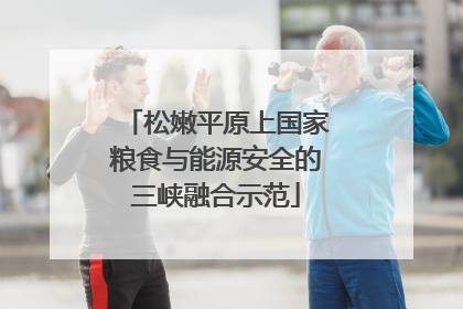 松嫩平原上国家粮食与能源安全的三峡融合示范