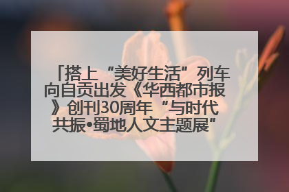 搭上“美好生活”列车向自贡出发《华西都市报》创刊30周年“与时代共振•蜀地人文主题展”5月30日开展丨美好生活有“盐”味