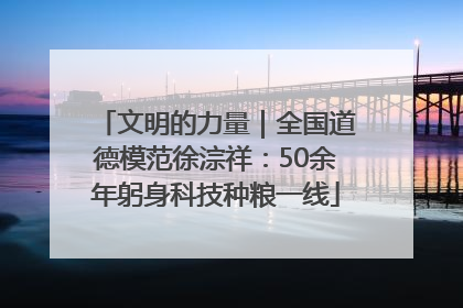 文明的力量｜全国道德模范徐淙祥：50余年躬身科技种粮一线