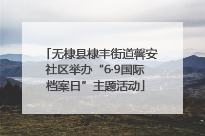 无棣县棣丰街道馨安社区举办“6·9国际档案日”主题活动