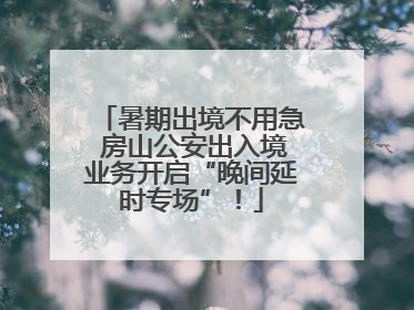 暑期出境不用急 房山公安出入境业务开启“晚间延时专场”！