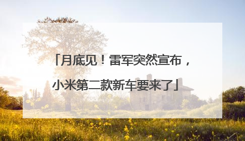 月底见！雷军突然宣布，小米第二款新车要来了