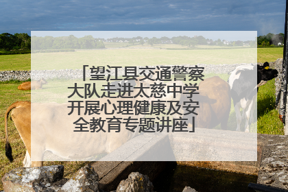 望江县交通警察大队走进太慈中学开展心理健康及安全教育专题讲座