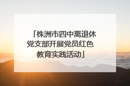 株洲市四中离退休党支部开展党员红色教育实践活动