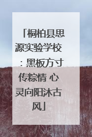 桐柏县思源实验学校：黑板方寸传粽情 心灵向阳沐古风