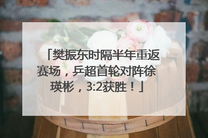 樊振东时隔半年重返赛场，乒超首轮对阵徐瑛彬，3:2获胜！