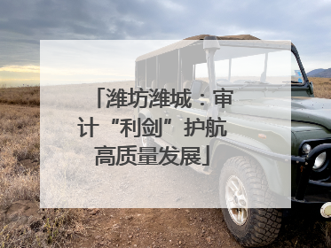 潍坊潍城：审计“利剑”护航高质量发展