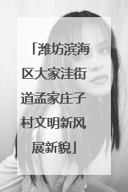 潍坊滨海区大家洼街道孟家庄子村文明新风展新貌