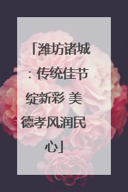 潍坊诸城：传统佳节绽新彩 美德孝风润民心
