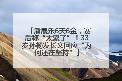 潘展乐6天6金，赛后称“太累了”！33岁孙杨发长文回应“为何还在坚持”