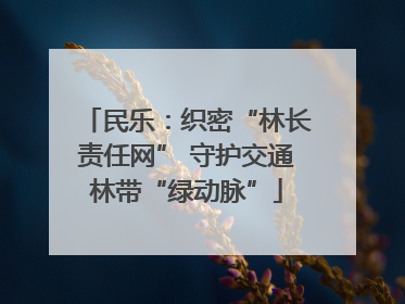 民乐：织密“林长责任网” 守护交通林带“绿动脉”