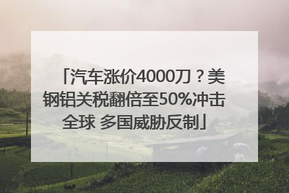 汽车涨价4000刀？美钢铝关税翻倍至50%冲击全球 多国威胁反制