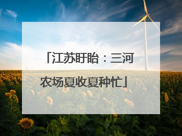 江苏盱眙：三河农场夏收夏种忙