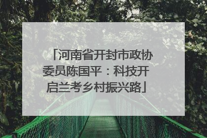 河南省开封市政协委员陈国平：科技开启兰考乡村振兴路