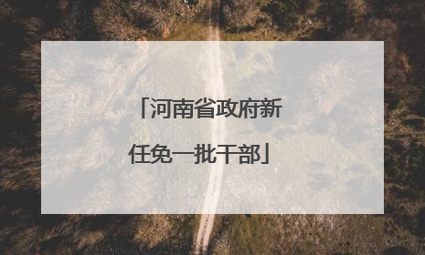 河南省政府新任免一批干部