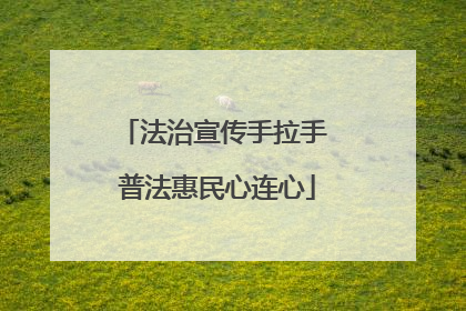 法治宣传手拉手 普法惠民心连心