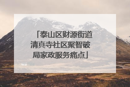 泰山区财源街道清真寺社区聚智破局家政服务痛点