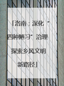 洛南：深化“四种陋习”治理 探索乡风文明新路径