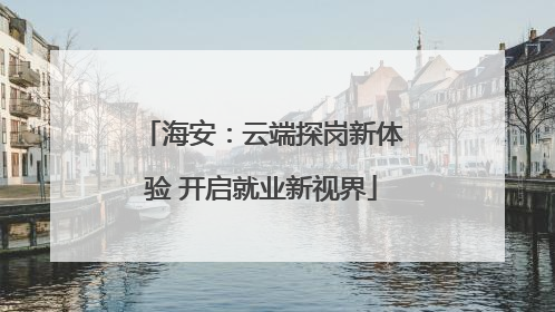 海安：云端探岗新体验 开启就业新视界