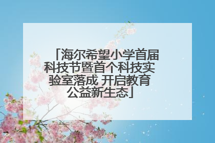 海尔希望小学首届科技节暨首个科技实验室落成 开启教育公益新生态