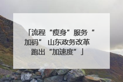 流程“瘦身”服务“加码” 山东政务改革跑出“加速度”