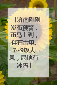 济南刚刚发布预警：雨马上到，伴有雷电、7~9级大风，局地有冰雹