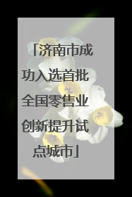 济南市成功入选首批全国零售业创新提升试点城市