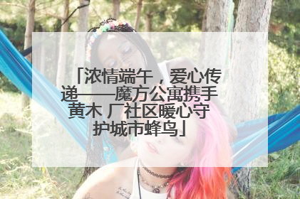 浓情端午，爱心传递——魔方公寓携手黄木 厂社区暖心守护城市蜂鸟