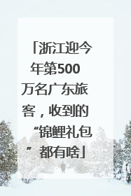 浙江迎今年第500万名广东旅客，收到的“锦鲤礼包”都有啥