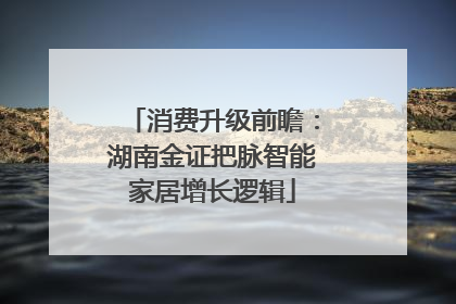 消费升级前瞻：湖南金证把脉智能家居增长逻辑