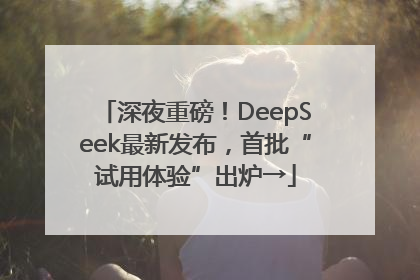 深夜重磅！DeepSeek最新发布，首批“试用体验”出炉→