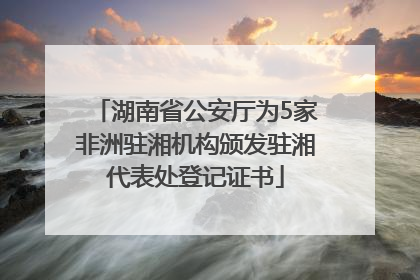 湖南省公安厅为5家非洲驻湘机构颁发驻湘代表处登记证书