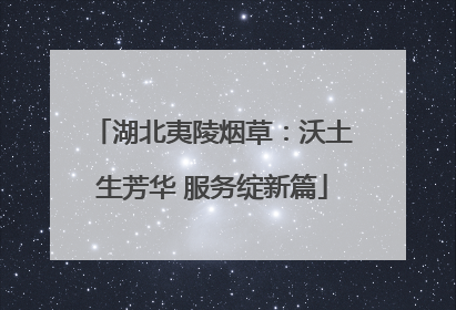 湖北夷陵烟草：沃土生芳华 服务绽新篇