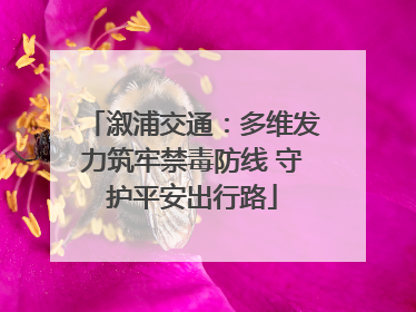 溆浦交通：多维发力筑牢禁毒防线 守护平安出行路