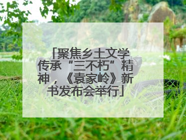 聚焦乡土文学 传承“三不朽”精神，《袁家岭》新书发布会举行