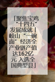 聚焦宝鸡“十四五”发展成就丨岐山“一碗面”经济全产业链产值达162亿元 入选全国典型县